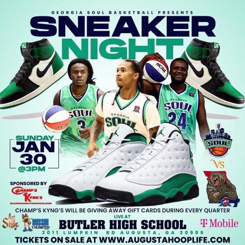 CSRA! Looking for a great family event? Come out to the Georgia Soul vs Missouri Capitals game tomorrow Sun Jan 30 at Butler High! <a href="/TheGeorgiaSoul/">Georgia Soul</a>