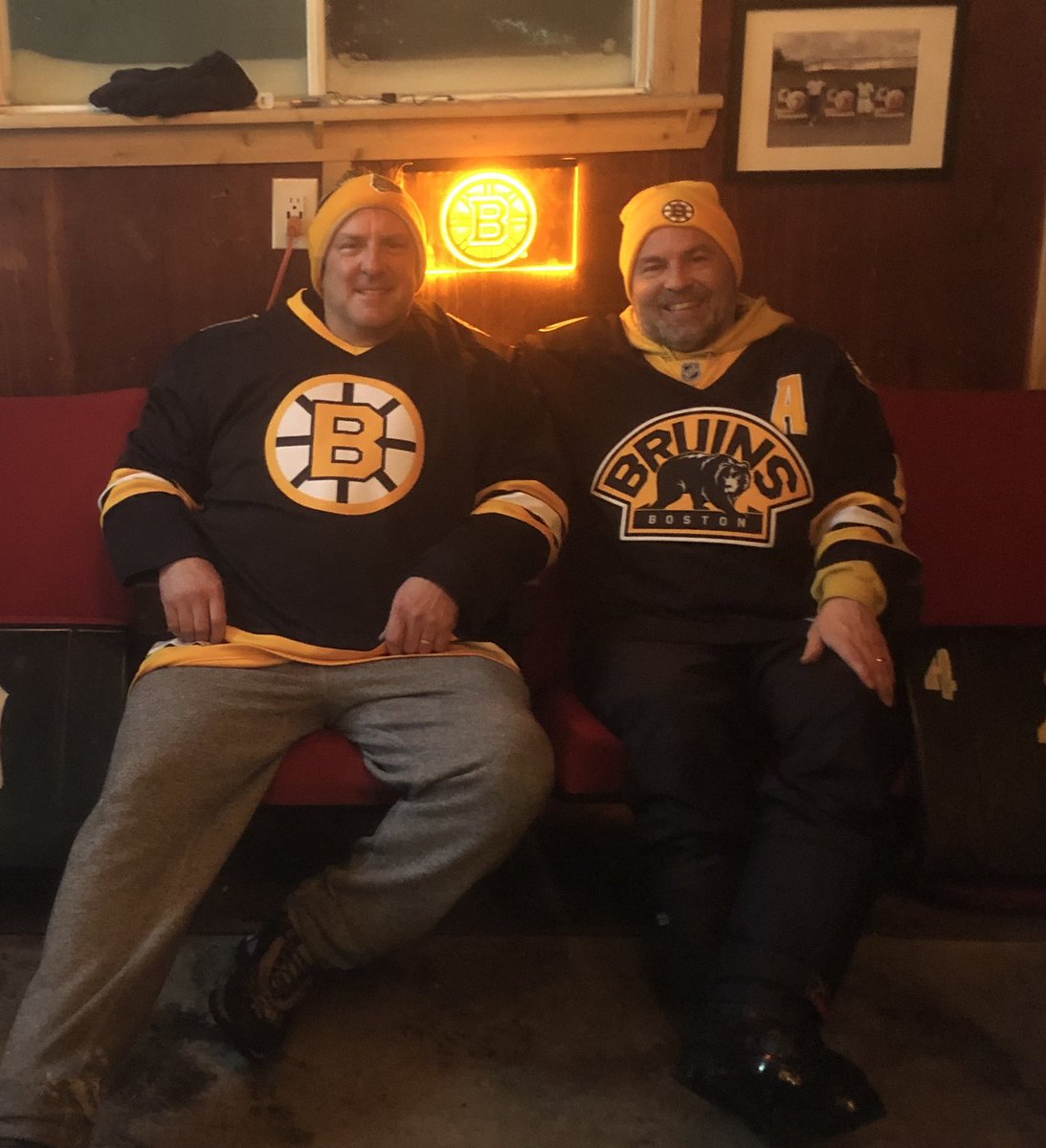 Poppybruins's tweet photo. #hockeydayincanada snowstorm in NB but got to celebrate hockey day in Canada … go Bruins https://t.co/2SopJDk9PT