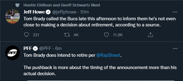 The timeline is chaos today