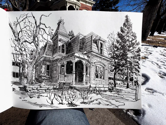 Old house in 9th Street Historic Park, Denver. 