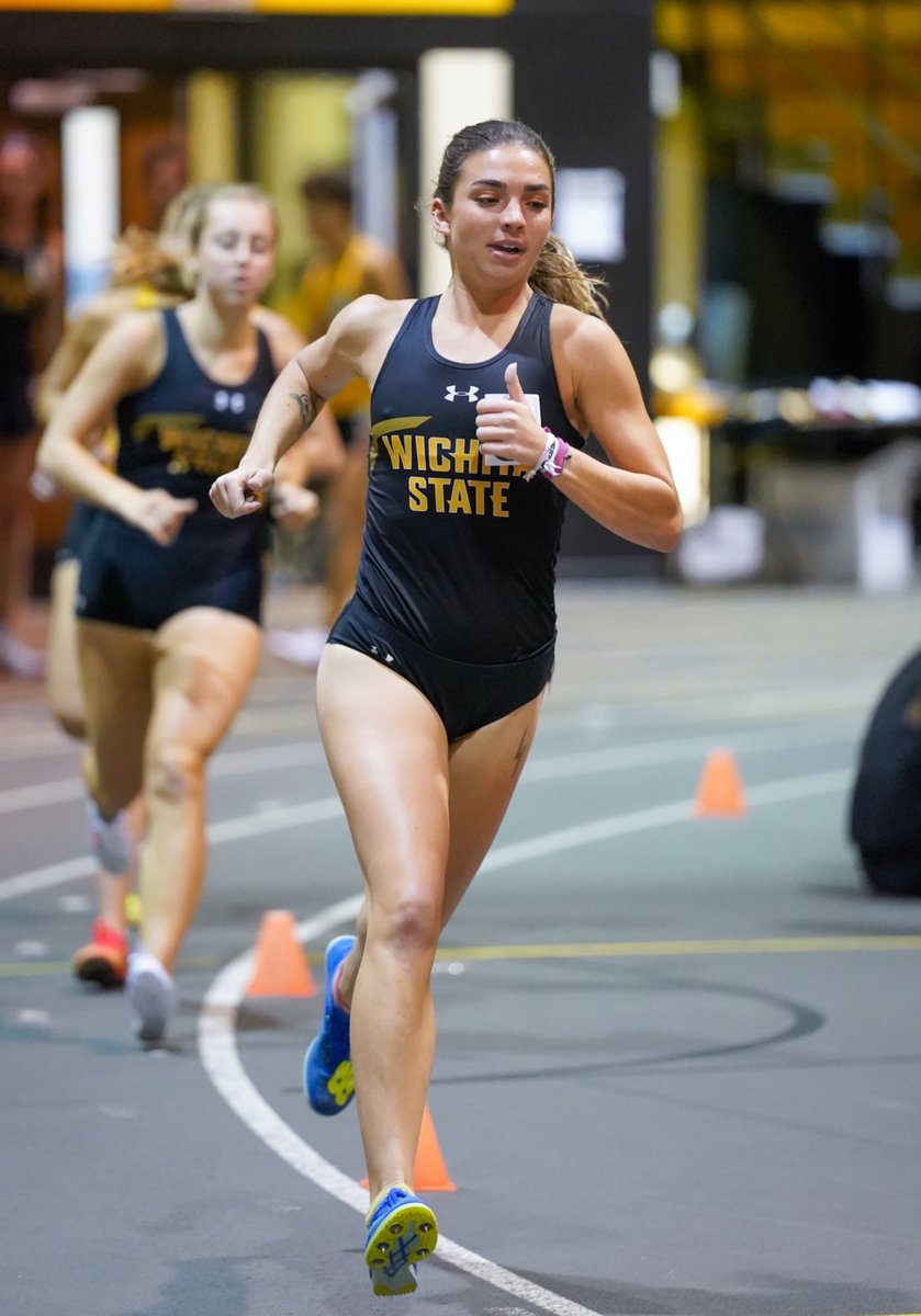 Danielle PRs by almost 30 seconds to take 2nd in the 3k! #watchus