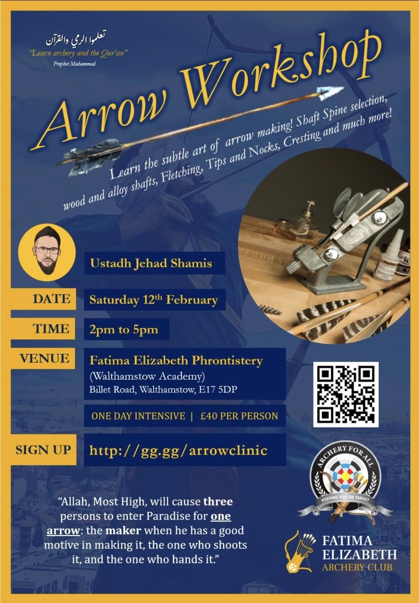 FEC_Academy's tweet photo. To register & make payment:
https://t.co/Z76I6Vkfwl
#archery #arrow #arrowmaking #traditionalarchery #fatimaelizabetharcheryclub https://t.co/skA6folTWw