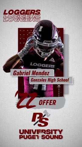 GonzalesHighFB's tweet photo. Congrats to Gabe Mendez For just receiving his first official football offer from Puget Sound University!! https://t.co/FFBhl2obGm