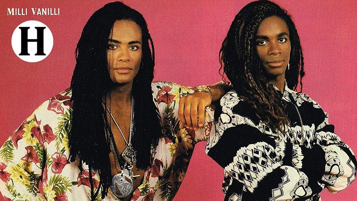 PubliusCoScAf's tweet photo. @BHDonk1 Milli Vanilli is threatening to put their music on Spotify if Rogan is not removed. https://t.co/y2p4Da34ly