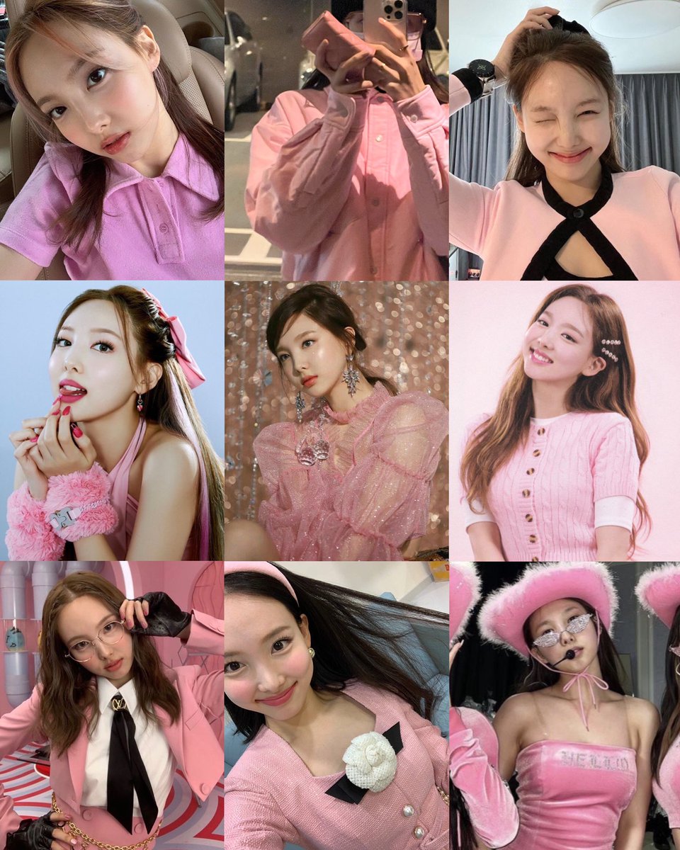 nayeon covered with the colour sana loves