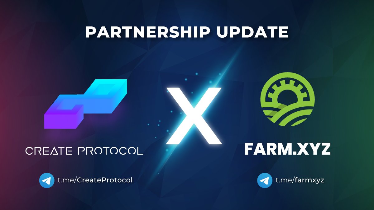 CreateProtocol's tweet photo. π£ Partnership update.
Our friends over at https://t.co/qNNI1WQJUz have built a multi-chain staking platform and have been nice enough to join hands with us. We are letting you know ahead of time, LFG.
#createprotocol #create2earn #farm.xyz #staking #nftpools
@farmxyz https://t.co/towtLmdW5g