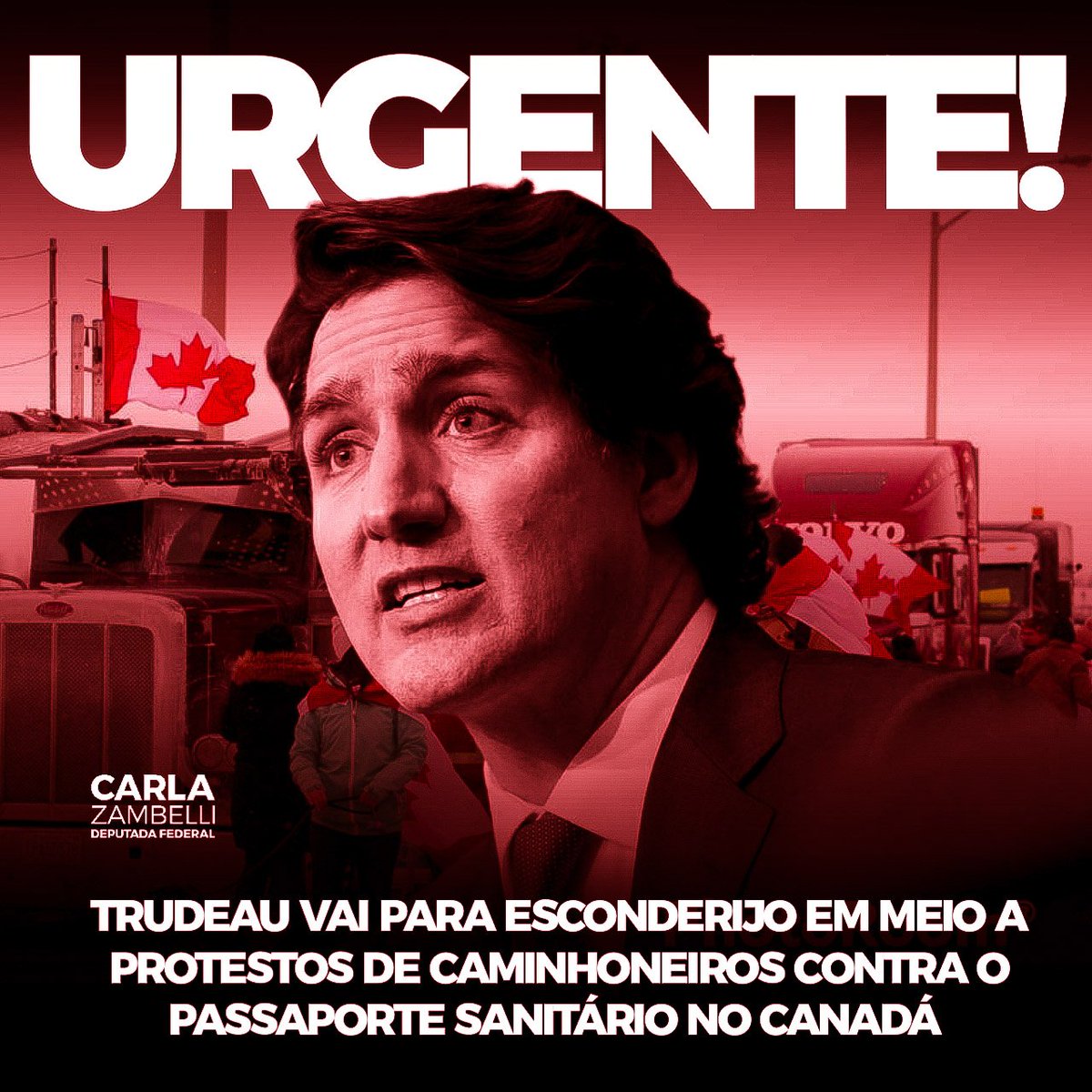 Segundo reportagem da rede de TV CBC, o primeiro-ministro do Canadá Justin Trudeau e sua família deixaram a casa em Ottawa para um destino não revelado.

As políticas de esquerda, de viés autoritário, começam a cair quando a sociedade entende que liberdade não se negocia.