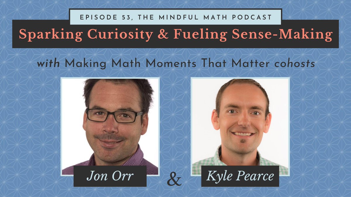 Wish your students were better problem solvers? So did <a href="/MathletePearce/">Kyle Pearce</a> and <a href="/MrOrr_geek/">Jon Orr</a>, from <a href="/MakeMathMoments/">Make Math Moments</a>. 🎧 to this week's episode of the Mindful Math Podcast to hear what they STOPPED + STARTED doing to create resilient problem solvers.
mindfulmathcoach.com/episode53

#iteachmath