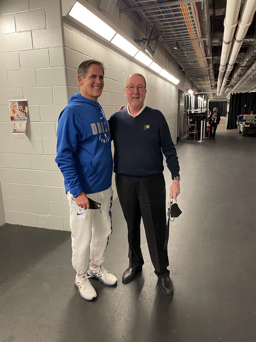 Farewell to NBA Tour stops in Dallas and recognized this guy from TV. Also cool that Mark Cuban owns an NBA team and, importantly, is a Indiana University alum.