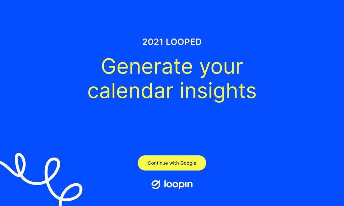 ProductHunt: Looped is like Spotify Wrapped for your calendar.

Find out how much time you spent in meetings, how many people you met in 2021 and more: https://t.co/2bgVMu6qKC https://t.co/JfmKKPq586
