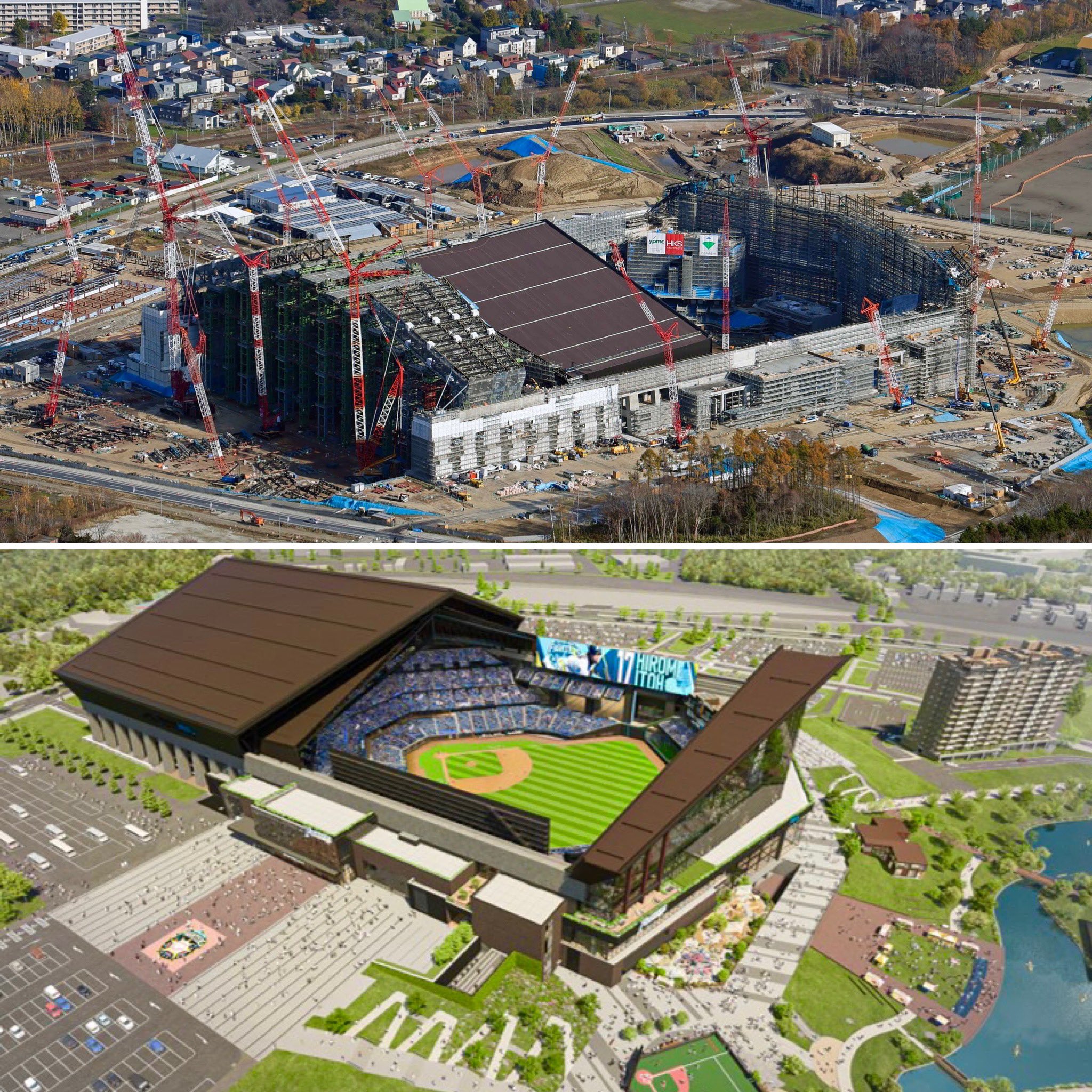 斉藤一博 on X: A retractable dome stadium, home of the NPB Nippon-Ham Fighters,  is under construction in Kitahiroshima City, Hokkaido. It will be used from  2023. #RetractableDomeStadium #NPB #NipponHam #Fighters #KitahiroshimaCity  #Hokk