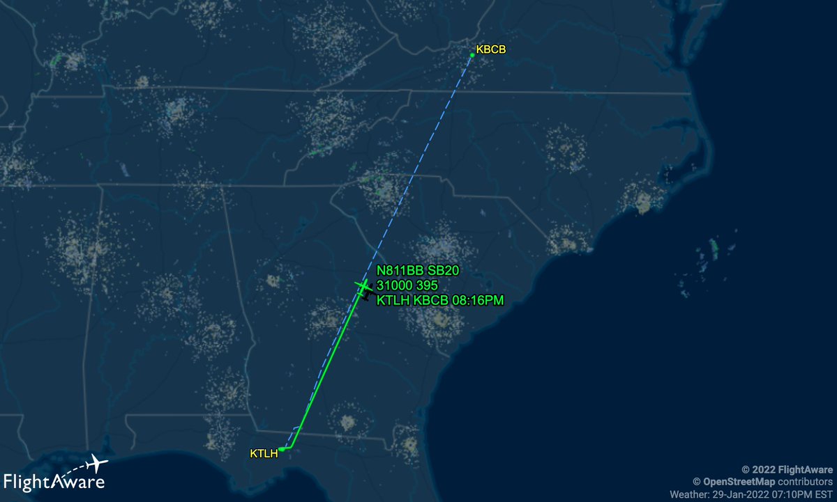 SportsAviation's tweet photo. ๐ Virginia Tech Hokies (@HokiesMBB) #GoHokies
๐ W @ Florida State Seminoles #FSU #Noles #VTvsFSU
โ๏ธ N811BB | SB20
๐ซ TLH - 6:35 pm ET
๐ฌ BCB - 8:16 pm ET
๐ก Tracking: https://t.co/WMPDEy7qvL https://t.co/5t67pj9Bbw