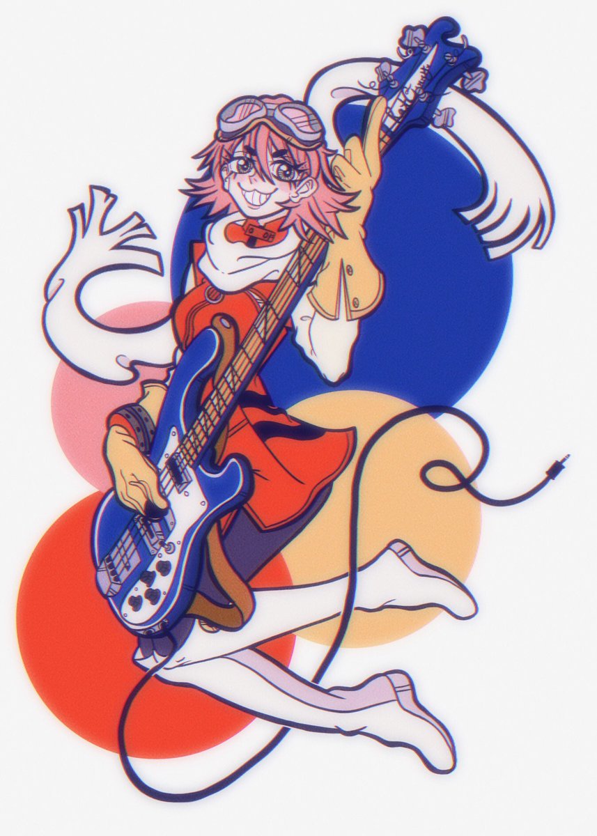 Here’s some FLCL fan art. I never want to draw a Rickenbacker 4001 ever again. 
.
.
.
.
#flcl #foolycooly #anime #animegirl #harukoharuhara #fanart