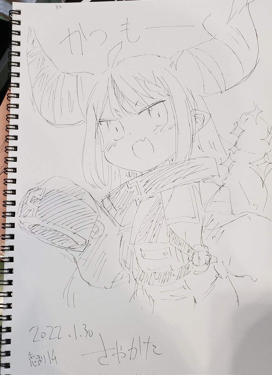 どうして東方イベントで頼まれたスケブがラプラスそーすいっ↑なんですか(電話猫)
#Laplus_Artdesu 