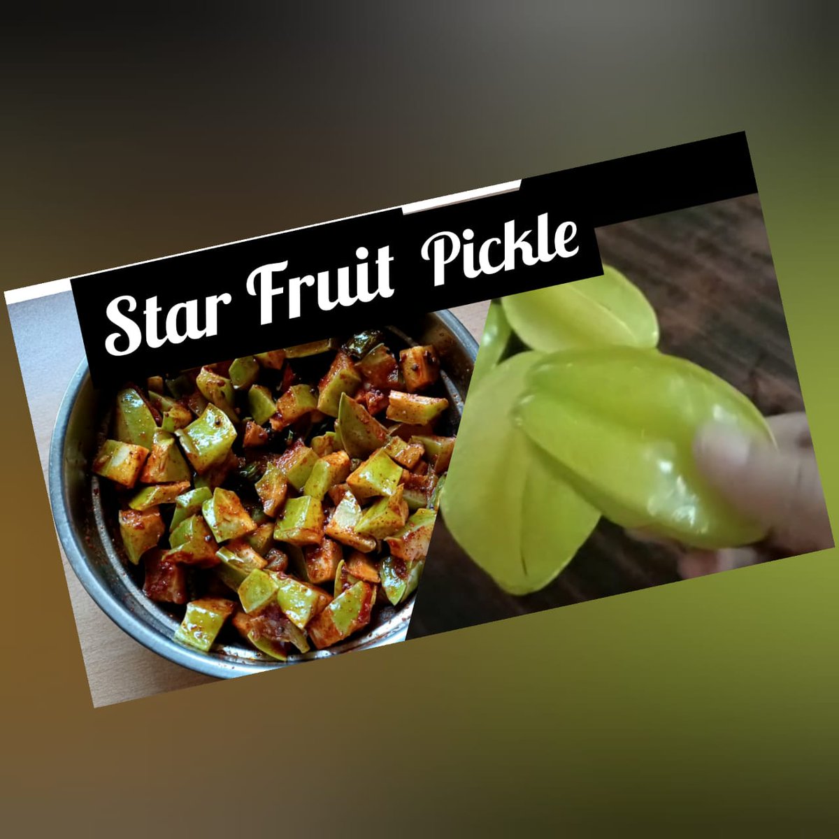 CookSuja's tweet image. Star Fruit Pickle
youtu.be/0foTMX9e8D8
#starfruit
#cooklikesuja
#starfruitpickle
#homemadepickle
#healthypickle
#quickpockle
#starfruit
