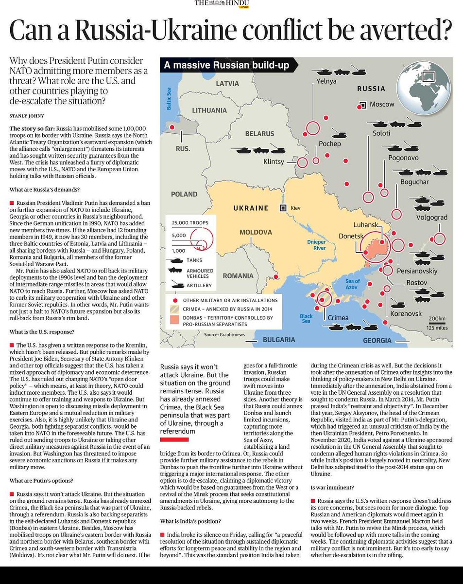 upsc_psir's tweet photo. "So while India’s position is largely rooted in neutrality, New Delhi has adapted itself to the post-2014 status quo on Ukraine."

A crisp overview of Russia- Ukraine crisis by @johnstanly https://t.co/YSZorbooaM