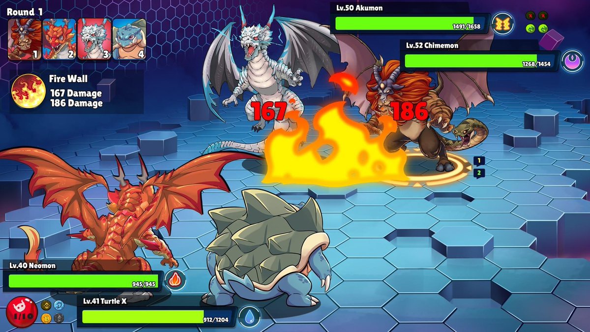 BitmonsterNFT's tweet photo. Battles between players can involve up to 4 monsters per side. #BitmonsterNFT #eplusone #Gamenft https://t.co/NXUKnPOvtY