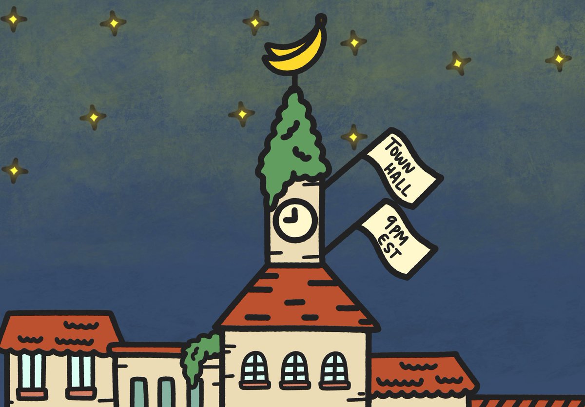 PRINTMYMINT's tweet photo. Get ready for @CoolMonkes town hall.

Come learn about all the exciting stuff getting built in the treehouse. 

Learn about your Monke and all the crazy utilities they bring. 

tonight at 
9:00pm est. 

!monke 🐵 https://t.co/X8wI5sUE1u