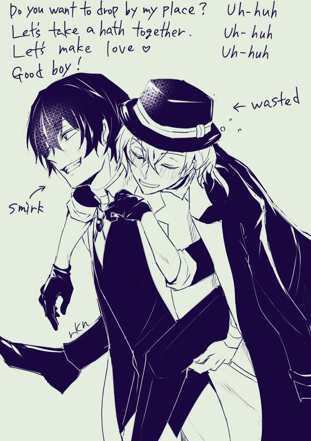 ろっきゅん 酔っぱらったちゅやをおんぶして連れ帰るだざ チョコ頂いたので描かせて貰いました 酔って可愛くなっちゃった幹部 T Co Cqhewxtcdx Twitter