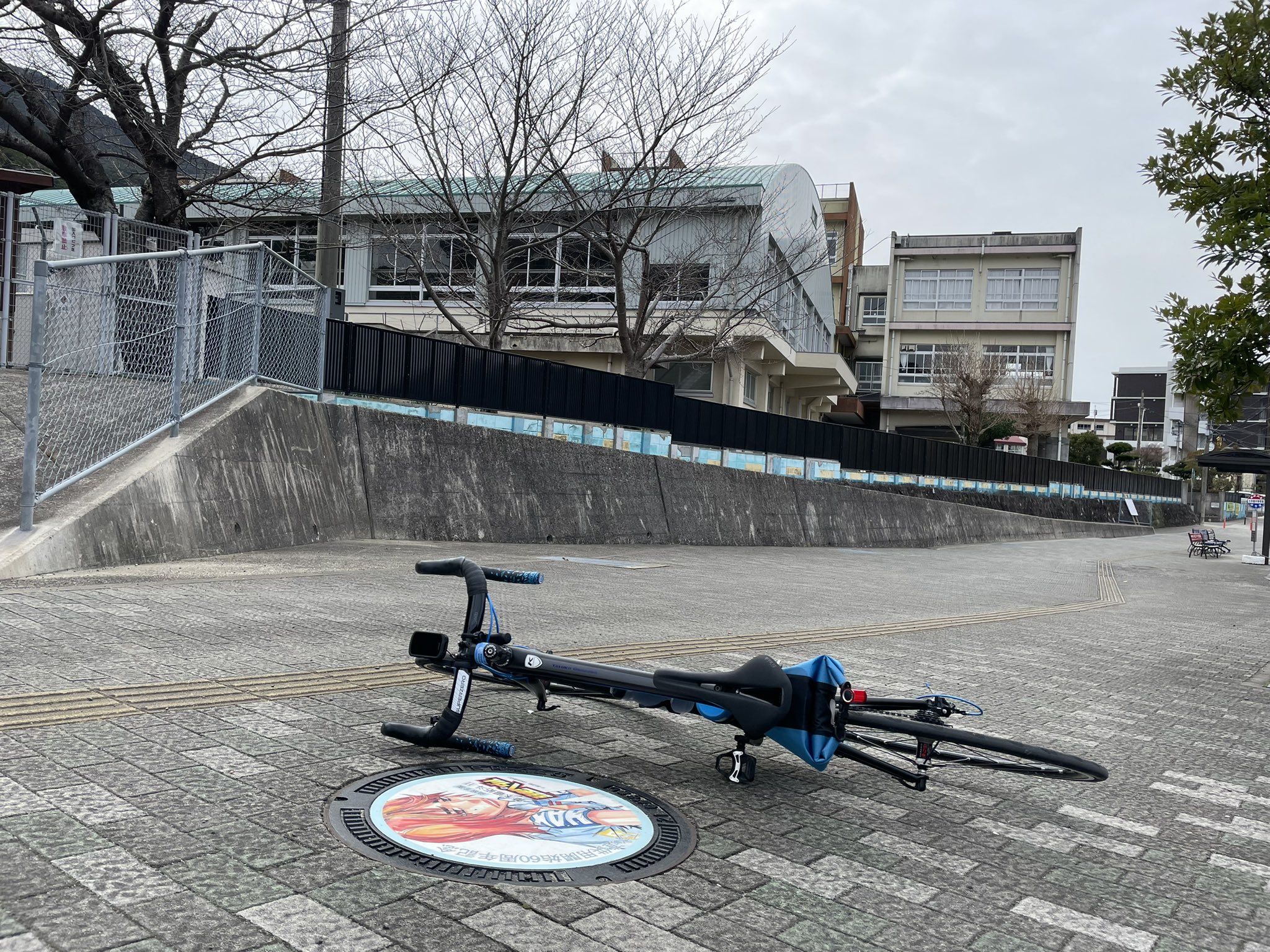 こばと 葦木場くんと 野母崎半島サイクリングロード入口 通学路にこのマンホールがあるここの中学生 土井首中 たちがうらやましいな 弱虫ペダルマンホール T Co Mldfkt98av Twitter