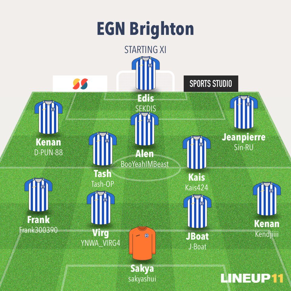 EGNBrighton's tweet photo. @EGNBrighton kicks thinks off tonight in the PS5 AVPL Super League Season 1 @EGN_Gaming

Starting XI for Sunday 30th January 2022 Kick off 1st game 9:15 pm SYD time

H 🆚 @EGNArsenal 
⏱9:15pm 

A 🆚 @EGNBrentford
⏱ 9:45pm

H 🆚 @EGNLeicester
⏱ 10:15pm
https://t.co/mAnLKM5Dka https://t.co/rtN1NmpHUM