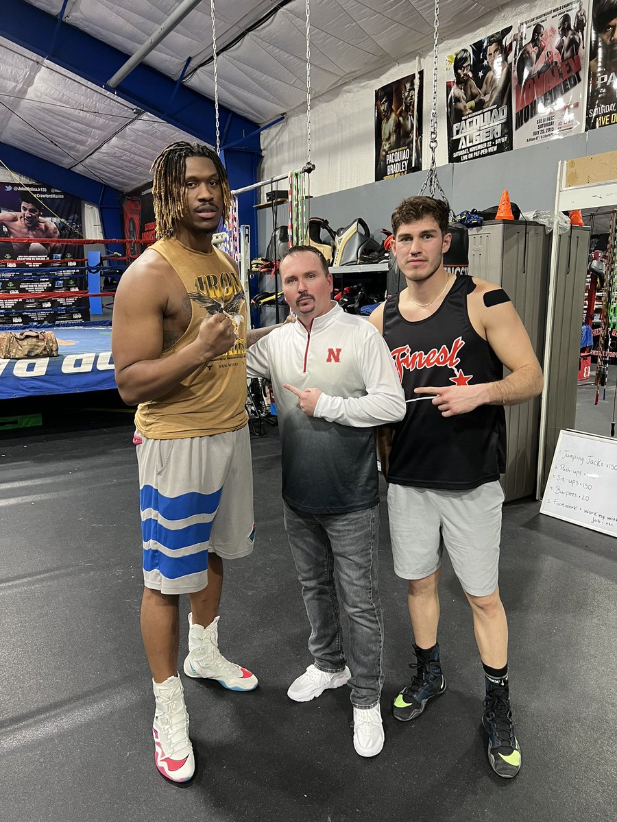 Both main event <a href="/Caliboy_95/">David Ja Rodd Irving</a> and Co-Main, Edel Gomez, looked sensational at todays open workout.                                 #february5 
#omahadesigncenter                      #bandbboxing                                   #pxlbird