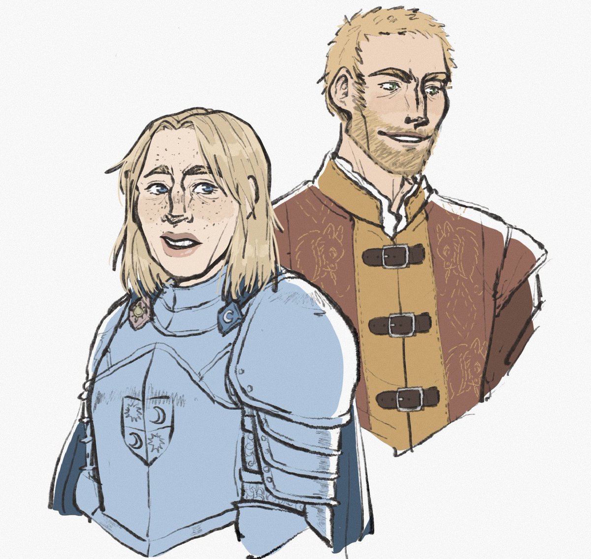 quick jaime n brienne warmup doodles bc I’ve missed them 😪  #braime #asoiaf