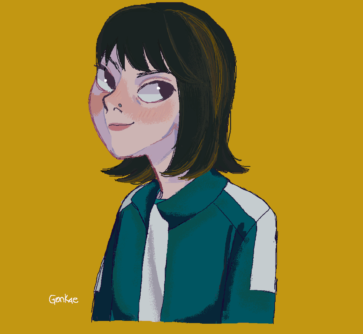 Gonkae1's tweet photo. Es jiyeong del #Squidgame  q hice en paint🥺🥺🥺🥺🥺
.
.
.
#juegodelcalamar #FANART #netflixseries #korean https://t.co/7goP7akwvO