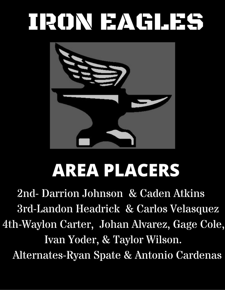 These 11 #IronEagles are headed to Sectionals next week! <a href="/CoosaHighSchool/">Coosa High School</a> <a href="/GeorgiaGrappler/">Georgia Grappler</a>  <a href="/AFarrersports/">Alex Farrer</a> <a href="/Region7Aa/">Region7AASports</a> <a href="/SeWrestle/">SEWrestle</a> #WingsUp #B1Coosa