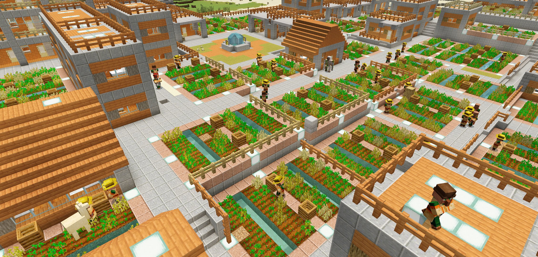 宝条みちる Minecraft Rt 6creator 昼投稿 毎日村人日記 今日も村人は元気 毎日村人日記 No 7 砂北県深名市深名町を撮影しました 深名市の畑が段々畑なのは 地形に沿って開発が進められているからである 対して 平川市本別町の小麦畑は 整地