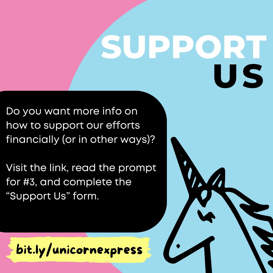 LGBTQ+ kids deserve to read and enjoy LGBTQ+ books so we’re making sure that happens despite mandated book bans, curriculum shifts, and homo/transphobic legislation. 

more here: bit.ly/unicornexpress