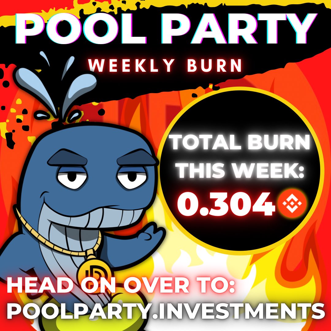 PoolPartyInvest's tweet photo. We love these weekly burns! Automated ecosystem for the win! #poolparty #burn #DeFi #binance #BSC https://t.co/JVMuMmz0fz