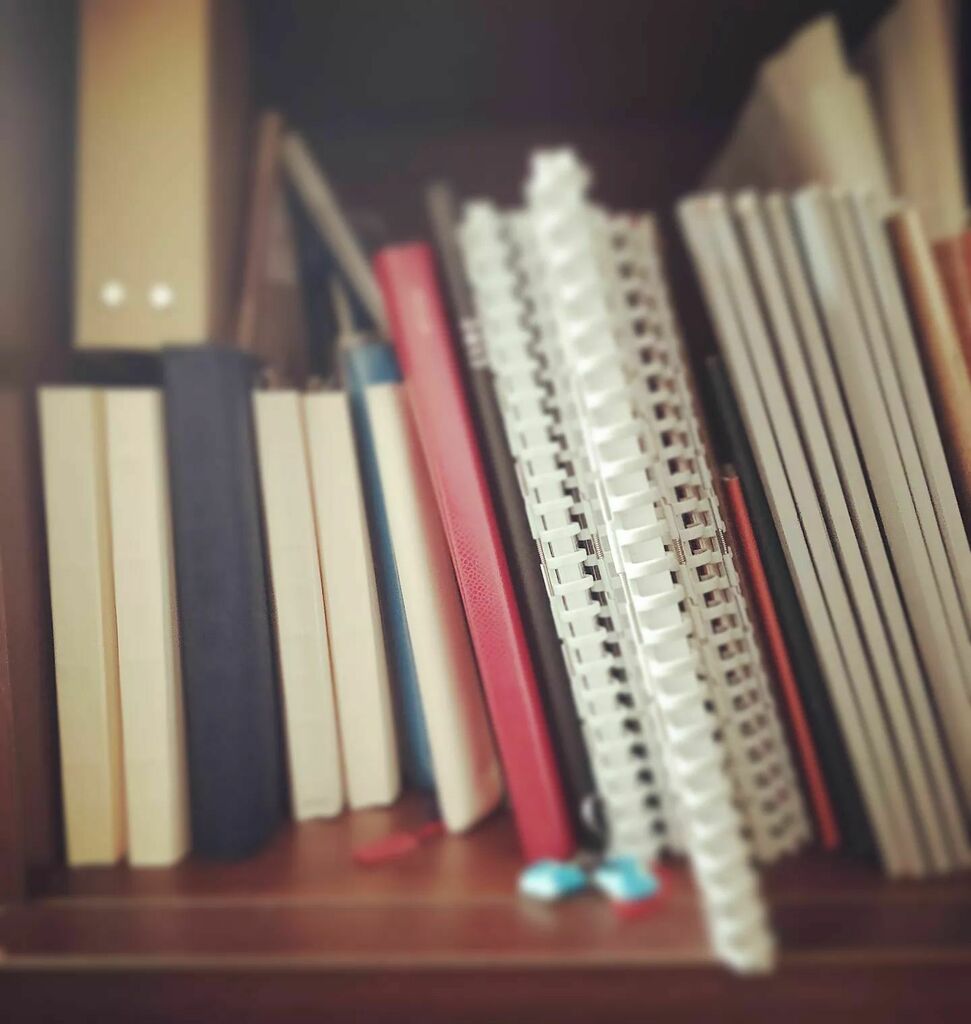 sstimid's tweet photo. ■使ってきた手帳が、ひと棚を埋めていた
ぱらっと一瞬見返す…うむ、この調子で続けような、自分
#手帳 #pocketnotebook #bulletjournal #少し処分せねば #約十年ぶん https://t.co/0NHCS7ywCV https://t.co/THyFGGCjgo