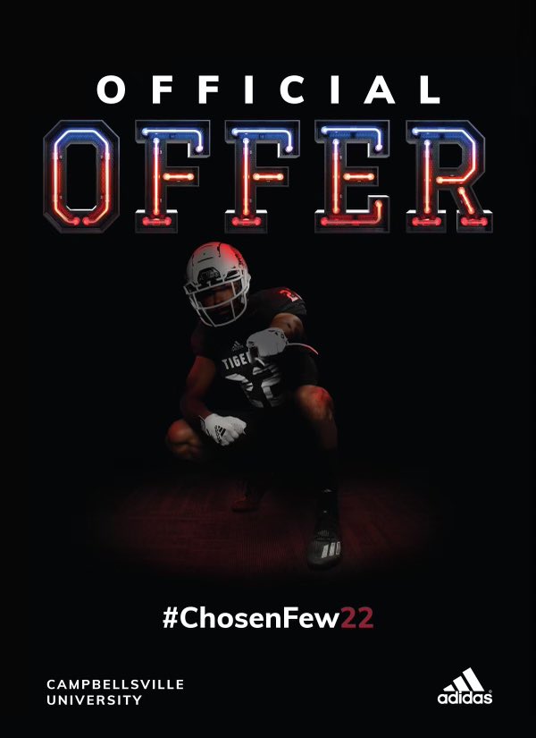 dbrezzyy16's tweet photo. Bless to receive another offer from Campbellsville 🖤 @CvilleTigersFB 
@Coachsmothers16 @wolves_deltona https://t.co/dQ6eyHymsq