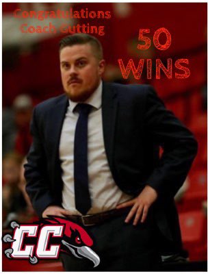 CasperMBB's tweet photo. With tonight’s win over Eastern Wyoming @CoachGutting has won his 50th game as Head Coach of the T-Birds! He currently has a 67.5% winning percentage! Great job Coach and thank you for all of your hard work &amp; dedication! #CCMB #ComeFlyWithUs https://t.co/8dUGk8grGz