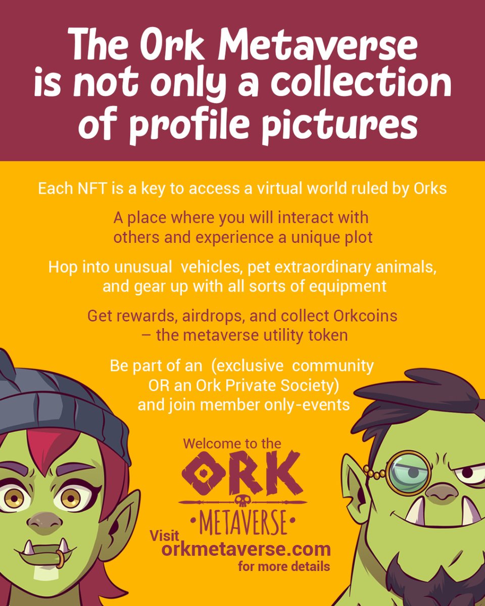 Opportunity knocks!
Join our discord: discord.gg/MxWzZYy9xU  
Visit our collection: opensea.io/orkmetaverse

#opensea  #NFTshills  #NFTartist  #NFTCommunity  #nftcollectors   #NFTartists