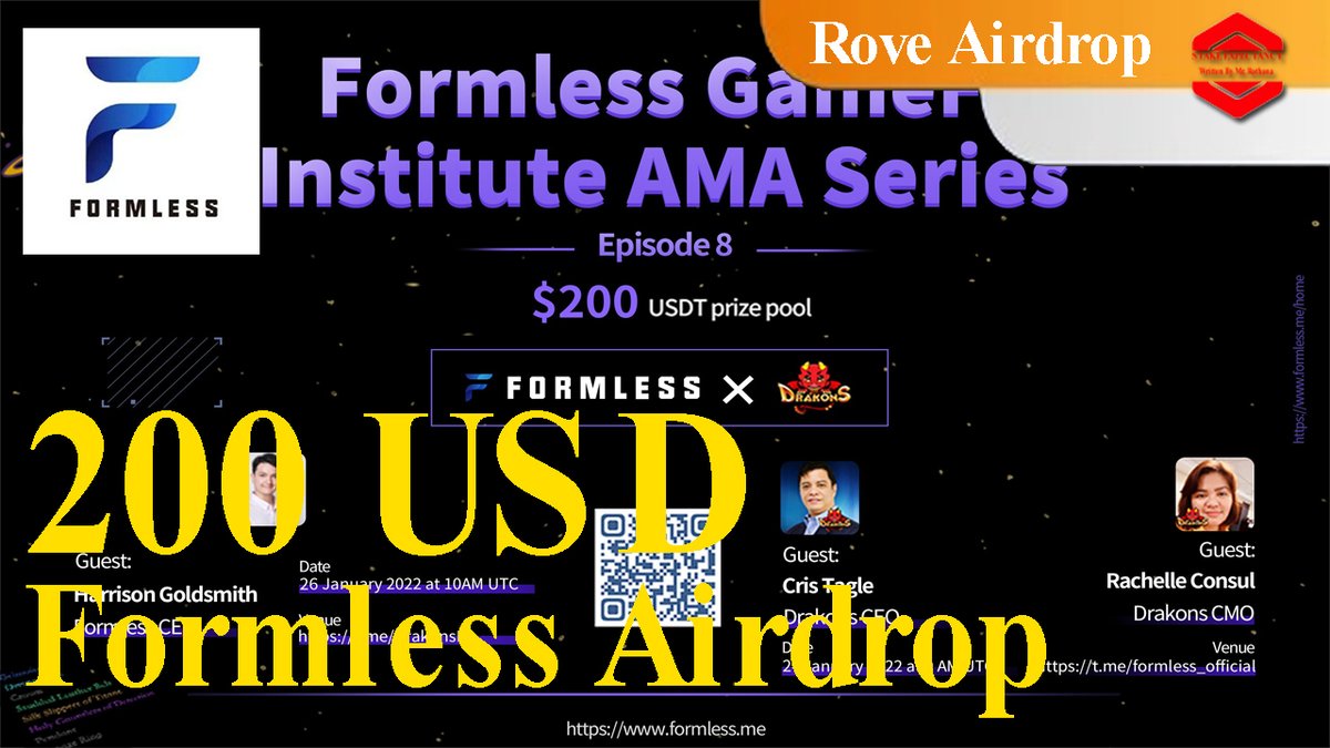 Seyha_Crypto's tweet photo. Formless Airdrop prize pool is worth 200 USD
https://t.co/b0F1p8w7IM https://t.co/BtN7Arv5dZ