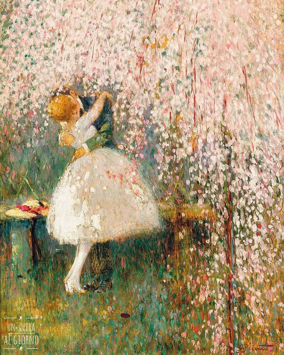 AcademiaAesthe1's tweet photo. Kissing under the blossom tree.
A wonderful painting that creates a romantic atmosphere.

Painted by Georges Picard (1857-1946). https://t.co/cOCxO05scd