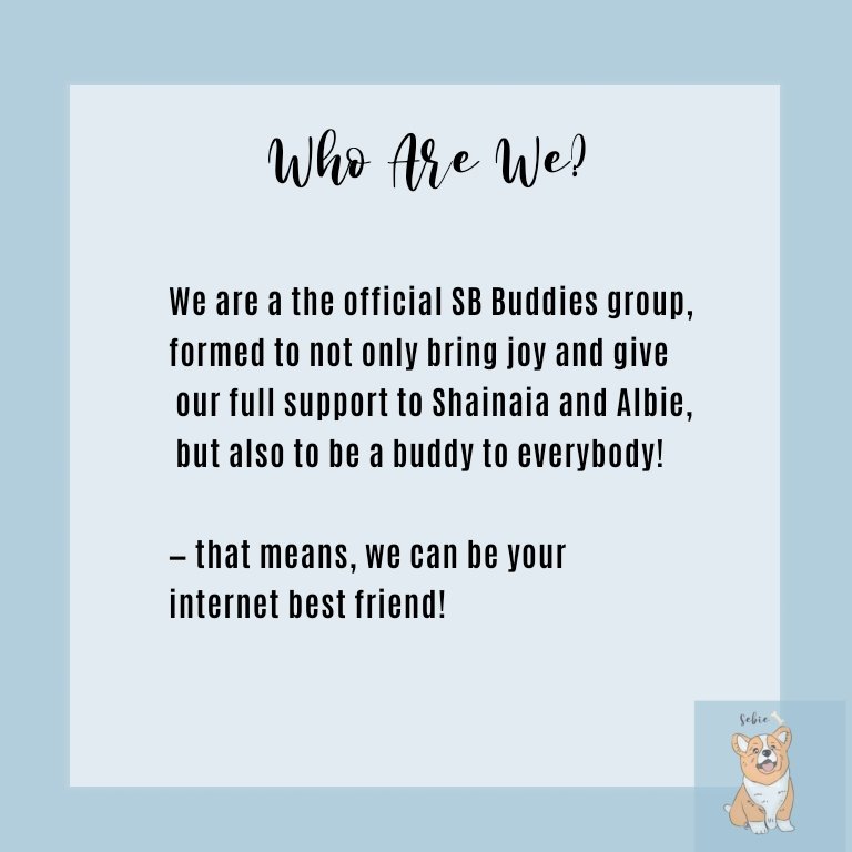SBbuddiesOFC's tweet photo. HELLO, WE ARE THE SHAIBIE BUDDIES! https://t.co/ubV67rkOXQ