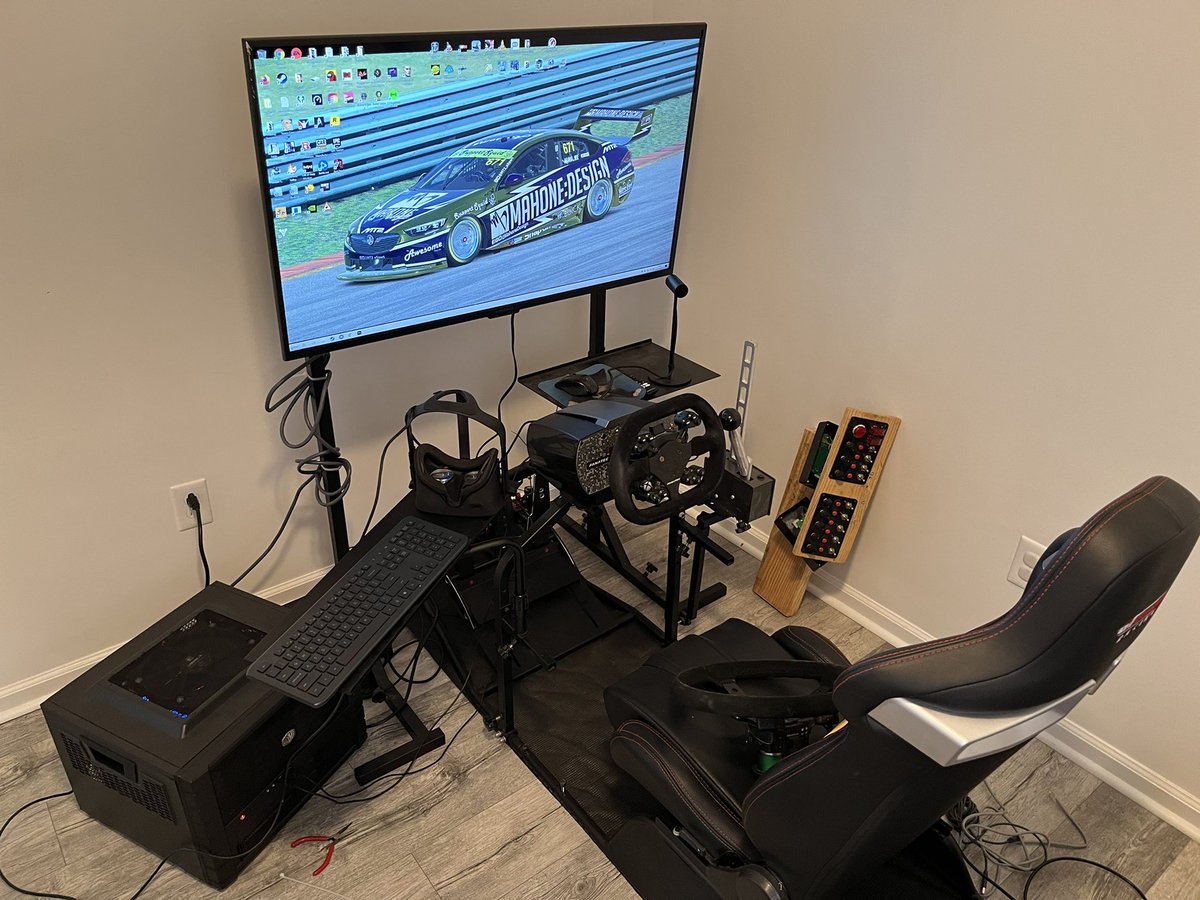 After moving to the new place about 4 months ago, I finally got the rest of my gaming rig back together. I was a touch lazy. 
#simracing #iracing #v8supercars #supercarsaustralia