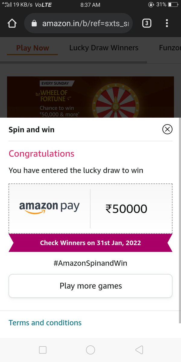 SachinS80338166's tweet image. #AmazonSpinandWin
#AmazonSpinandWin
#AmazonAnswerandWin