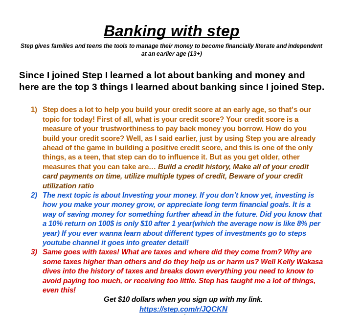 BstaaIts's tweet image. The top 3 thing I learned about money and banking since I joined #StepFam #stepsquad @StepMobile Also Get $10 when you sign up with my link. step.com/r/JQCKN
