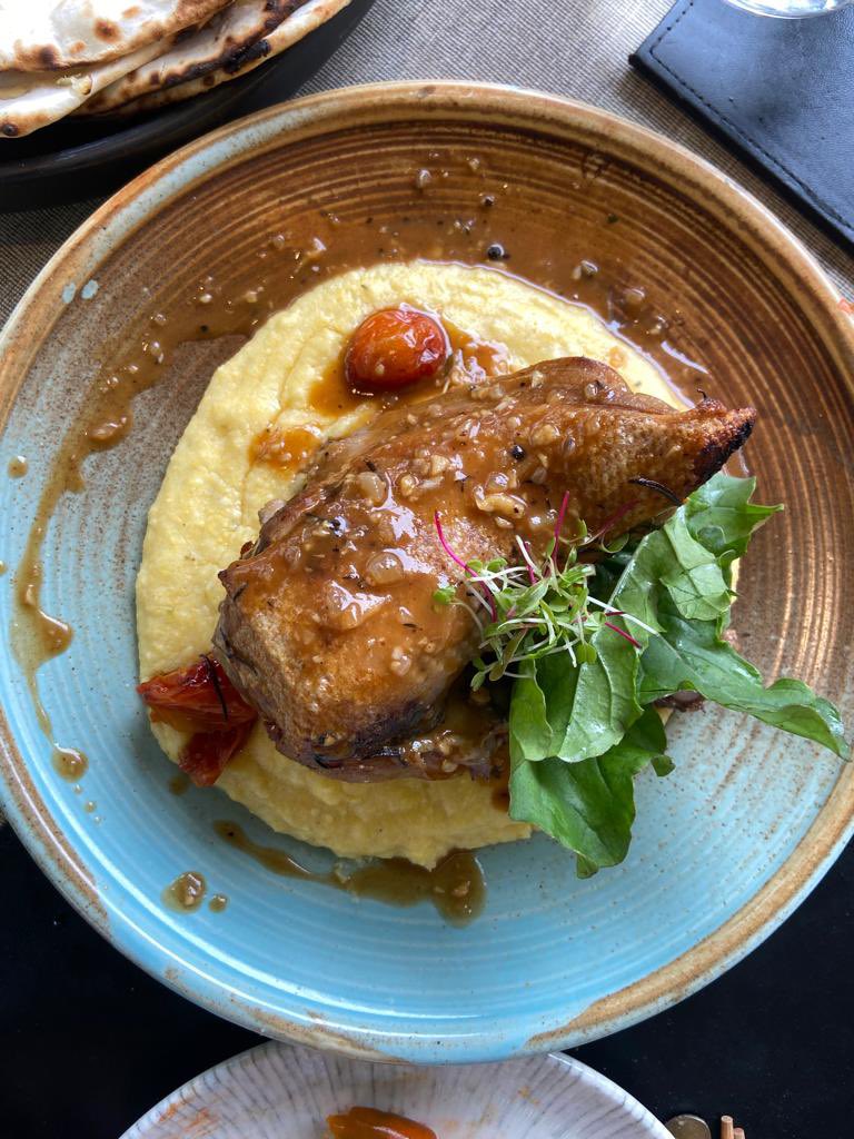 OMRcat's tweet photo. #bayroot Chennai at Green meadows Palavakkam . Excellent food with very pretty plating . Great ambience . Outstanding service .Pet friendly place . Highly recommended . #sushi, #mezze platter , #duck confit #pistachio baclava in pics . #butter chicken #pizza #chocolate baymisu https://t.co/FQRjhXkB3W