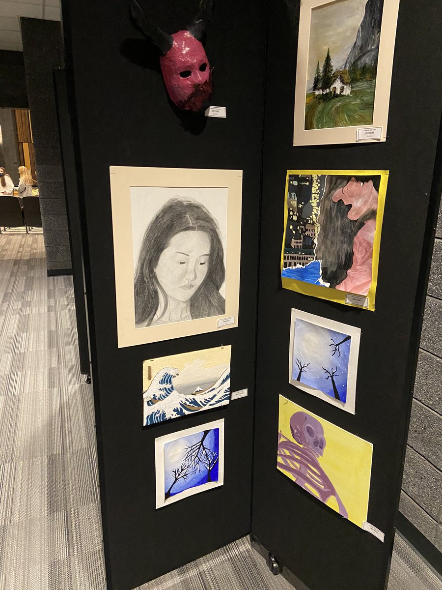 Always impressed with the high-level of student artwork produced by our Bolts! 

Special thanks to Mr. Haller for setting up the beautiful display for community members attending the collection of plays tonight at Lightridge.