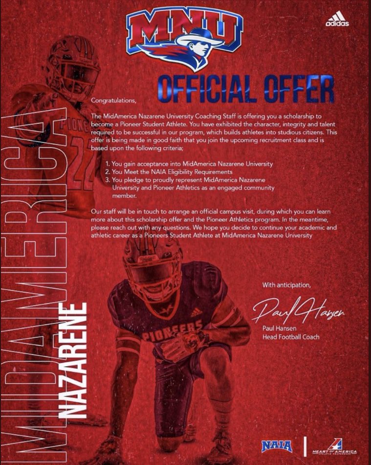 Blake Porter (@the_blakeporter) on Twitter photo Humbled to receive another offer to play football. Big thanks to <a href="/CoachHansen_/">Paul Hansen</a> <a href="/CoachCollinsCj/">Cj Collins</a> @coachCordovaDC for the visit today. <a href="/MNUFootball_/">MNUFootball</a> Humbled to receive another offer to play football. Big thanks to <a href="/CoachHansen_/">Paul Hansen</a> <a href="/CoachCollinsCj/">Cj Collins</a> @coachCordovaDC for the visit today. <a href="/MNUFootball_/">MNUFootball</a>