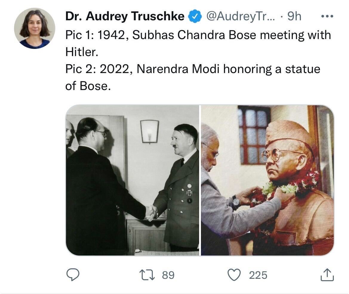 Søjle have Hen imod Rajiv Pandit on Twitter: "Now this…respecting Netaji Subhash Chandra Bose  is the equivalent of venerating Hitler. But Aurangzeb? He was just  misunderstood. Just when you think you've seen it all…  https://t.co/hZ91ln9Yf6" /