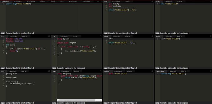 Prathkum's tweet image. Check out this amazing website 🚀
A useful tool where you can convert code from one programming language to another.
🔗 ide.onelang.io