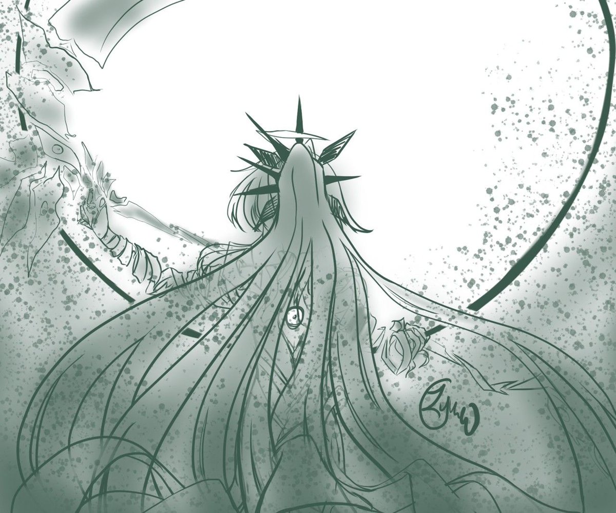 ExaltedVoidSoul's tweet photo. The moon and its light, ever so shining in the worlds he visit.. 

Tonight, he shall cause panic. 
For the first time, he shall do this.. 

Raising his scythe, the Voidling ready himself and attempt to slash the moon in half.. 

A neat, perfect slash...Here to cause pure panic. https://t.co/AztaokCHCD