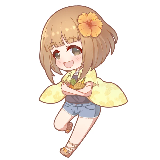 柚&amp;らりちゃんへお贈りしたフラスタ風アクスタと寄せ書き本に使用していただいたイラストです 