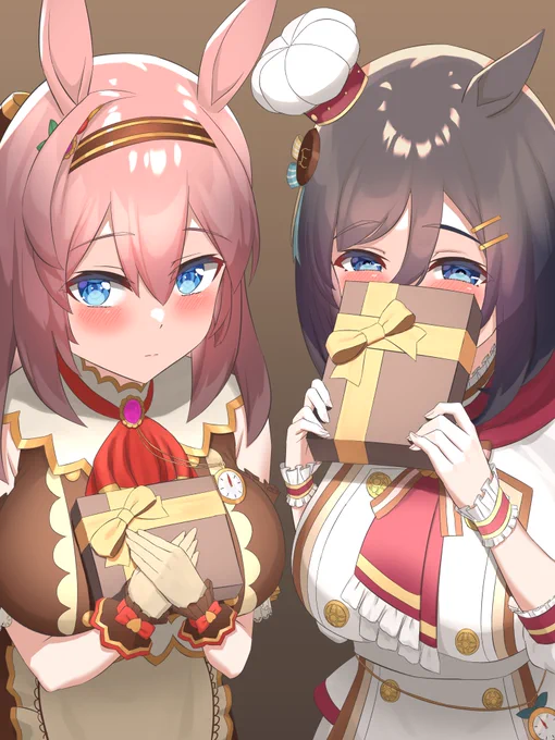 地固めしてくる子と独占力発揮してくる子#ウマ娘 #エイシンフラッシュ #ミホノブルボン 